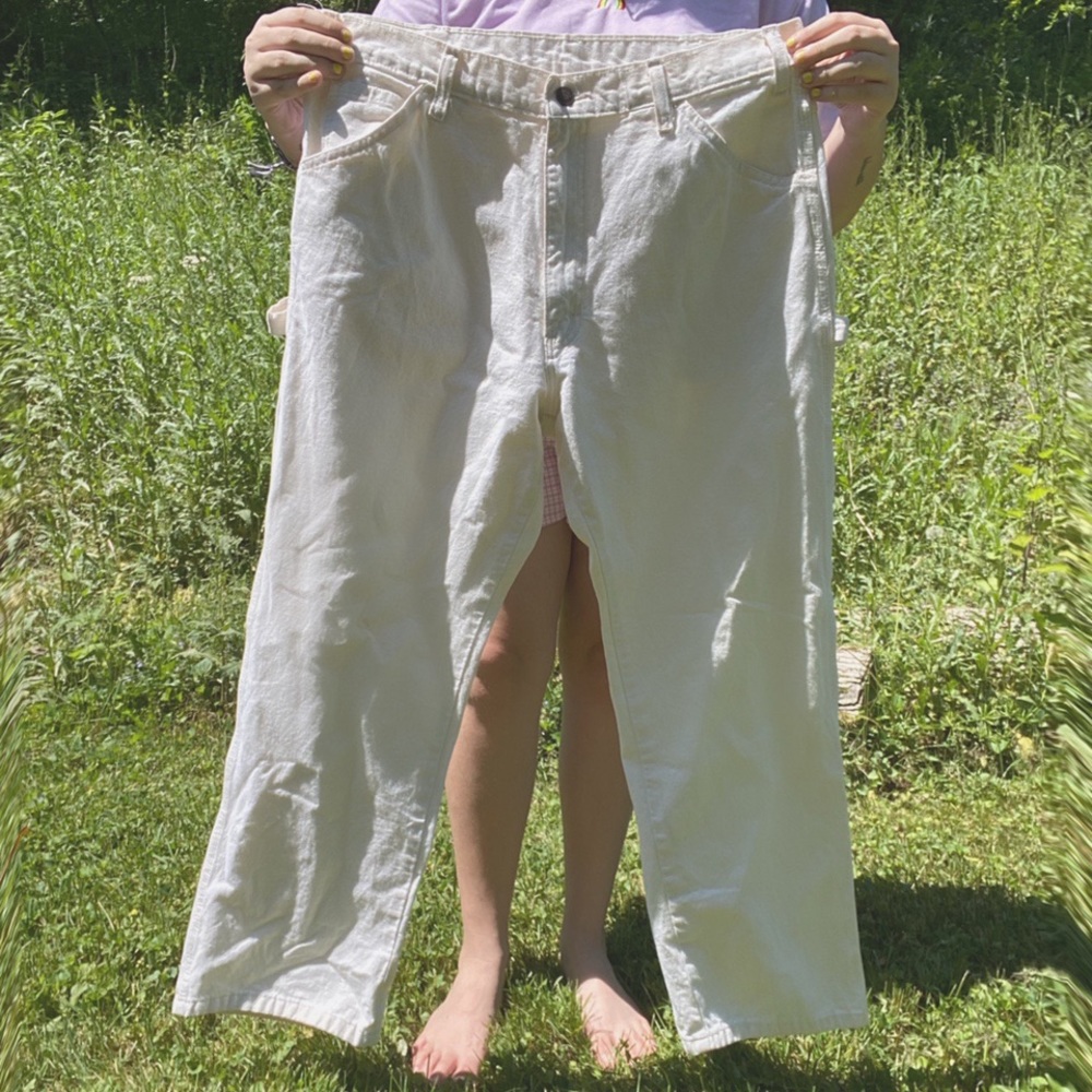 Cream Dickies Carpenter Pants